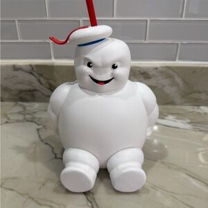 AMC Ghostbusters Stay Puft Marshmallow Man Straw Cup / Figure Tumbler